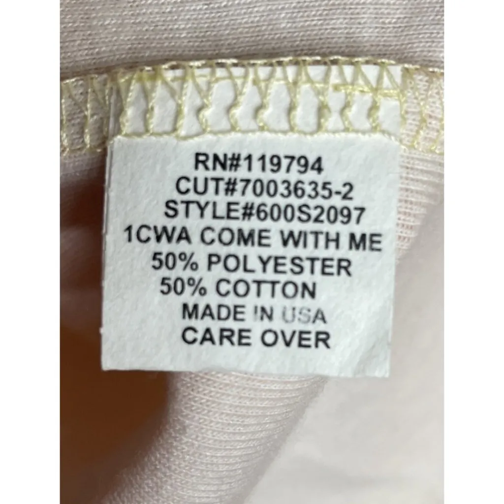 Vintage Womens Y2K One World 2X Top Blouse Satin Trim Birds Boho Floral Romantic - Image 6