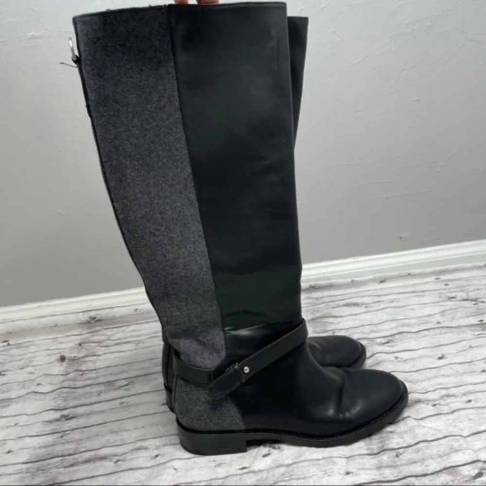 ZARA Basic Black Riding Boots Size 40 - Image 4