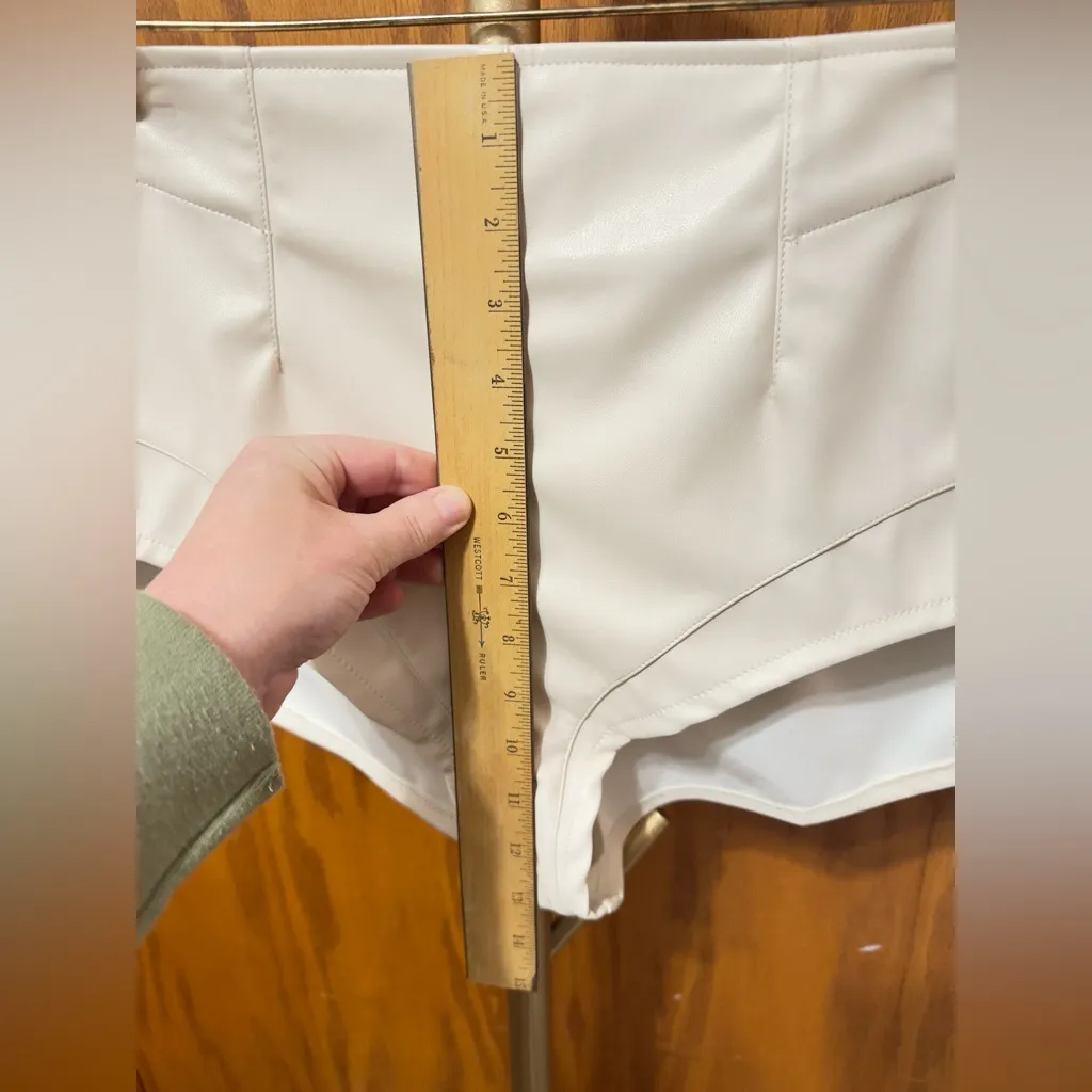 NWT Free People We The Free Keep It Brief Vegan Micro Shorts size Large Cream - Image 4