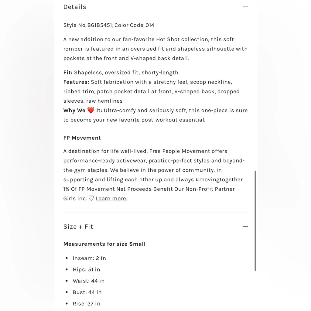 NWT‎ FP Movement hot shot tee romper mocha latte Tan - Image 5