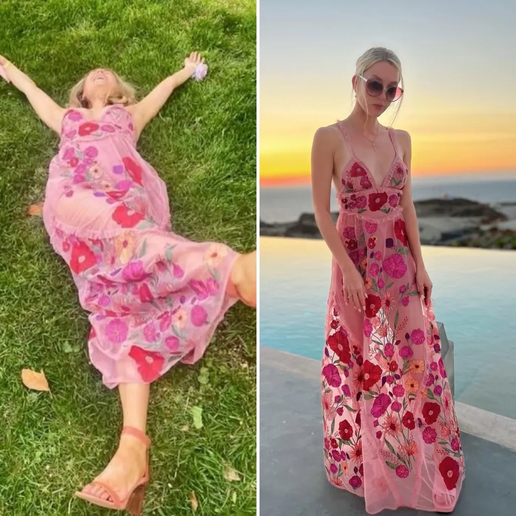 NWOT For Love & Lemons Kaylee Maxi Dress in Pink Floral Size Small - Image 15