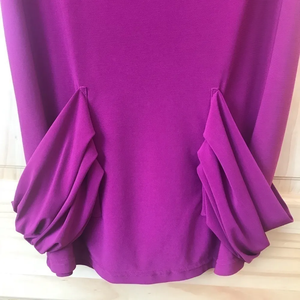 ABI Ferrin draped cowl neck jersey knit dress size small - Image 6