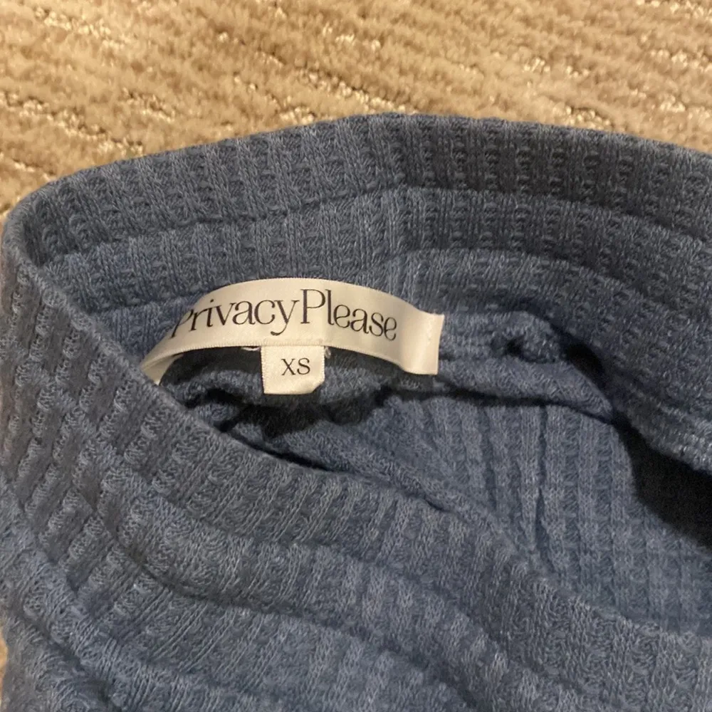 Privacy Please Blue Sweatpants with Elastic Waistband - Image 3