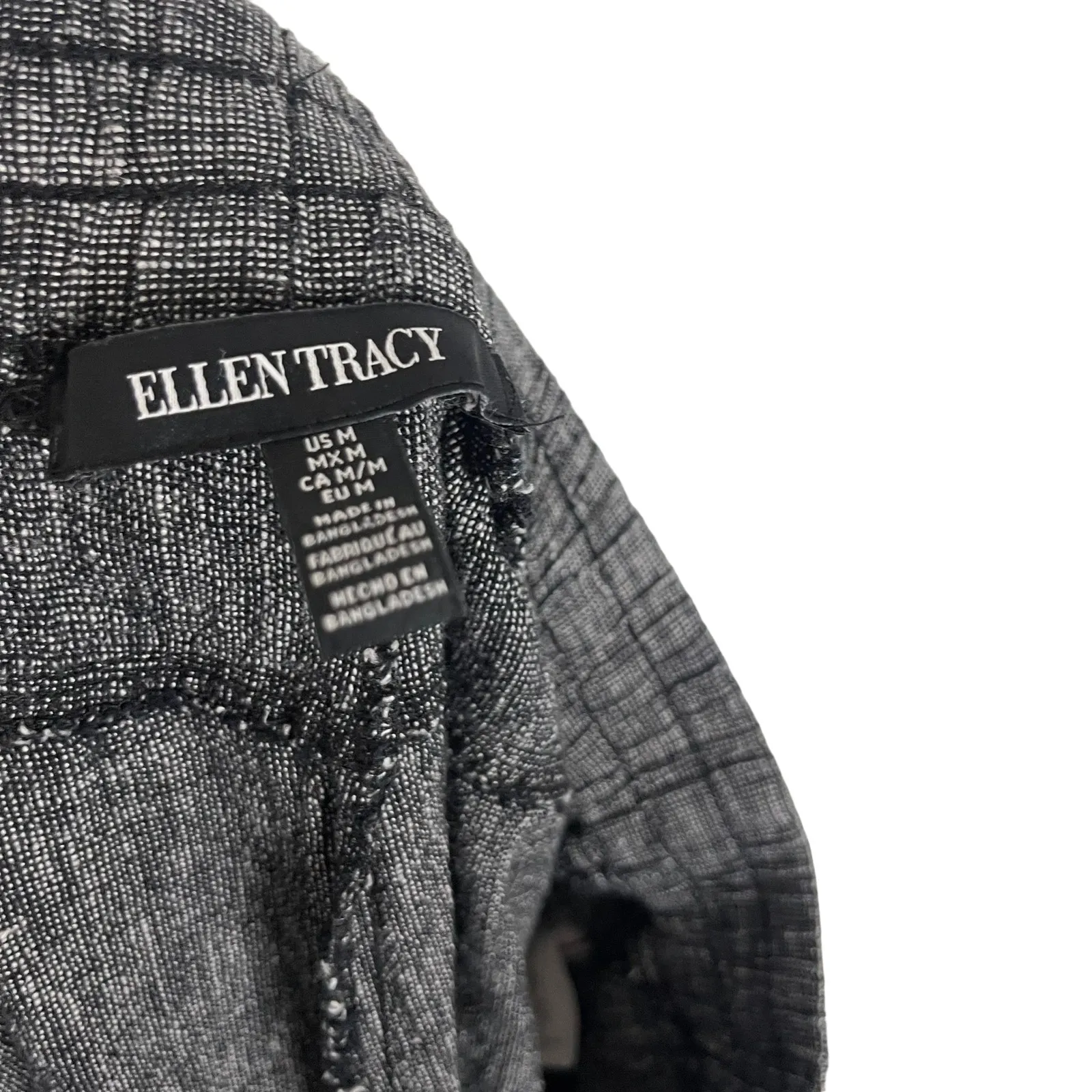 Ellen Tracy Women's Size Medium‎ Linen Viscose Pull On Grey Pants - Image 6