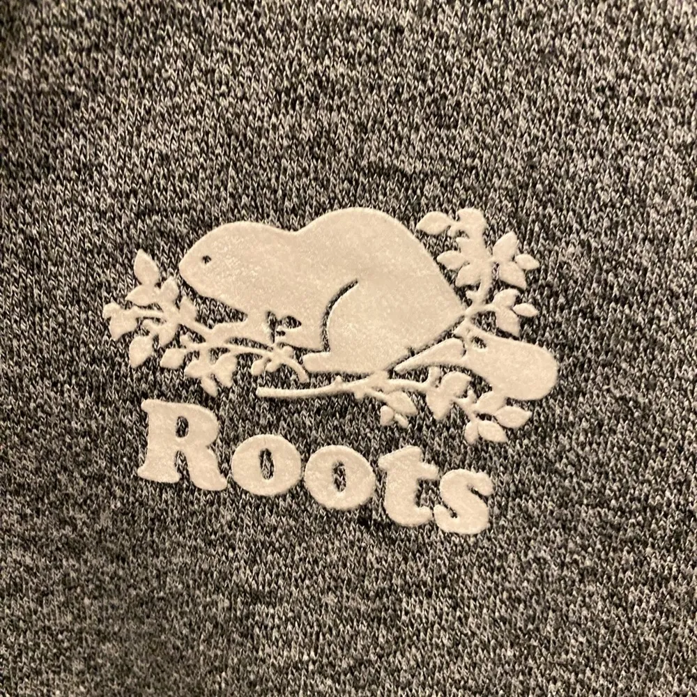 Roots Gray Original Zip Polo Pullover Sweatshirt Size XXS - Image 7