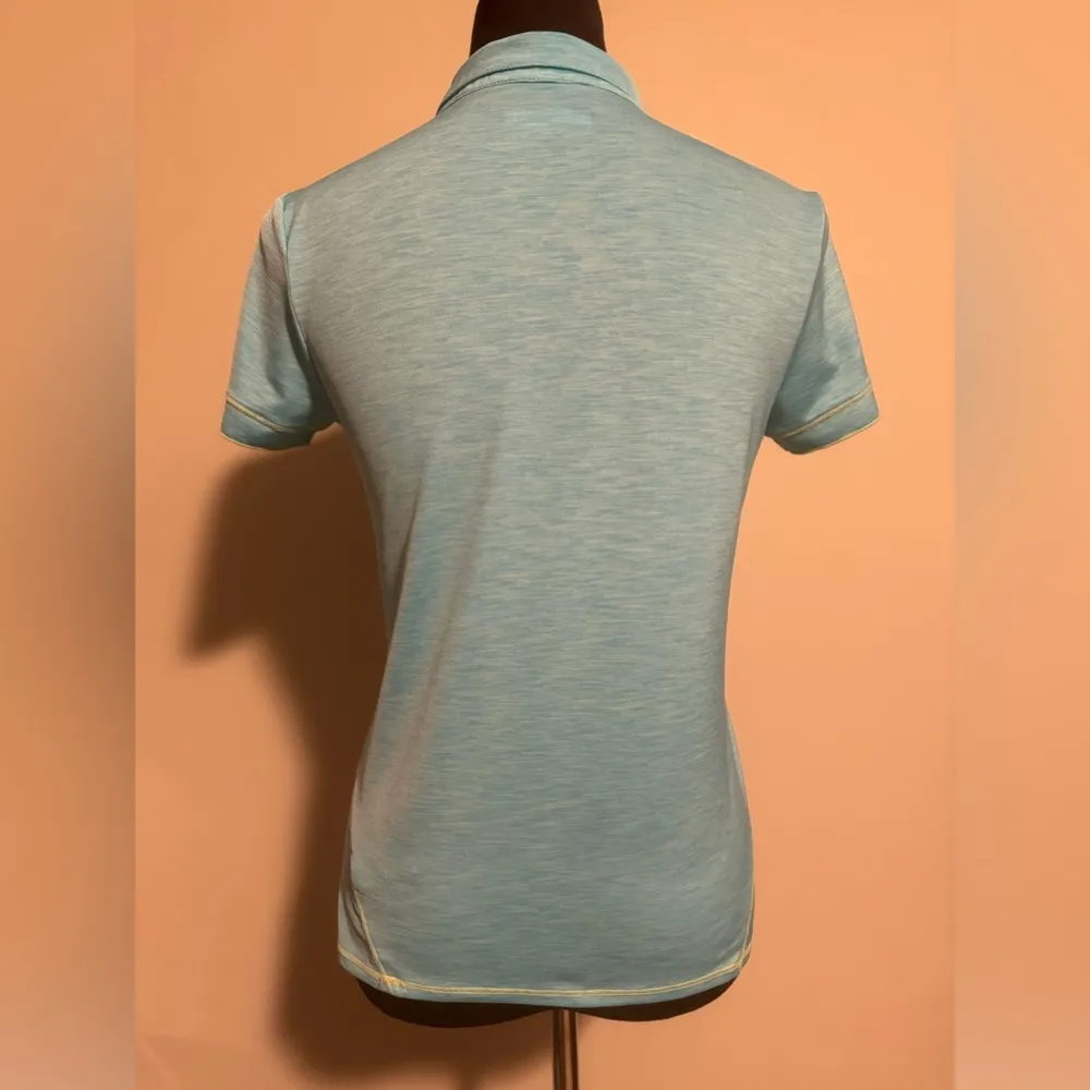 Preloved Lija Blue and Yellow I Heart Pickleball polo size small - Image 4