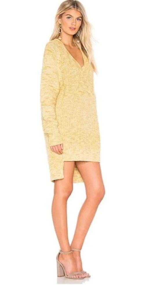 FREE PEOPLE - Sunday Scoop Oversized Longline Tunic Sweater Dress - Image 2