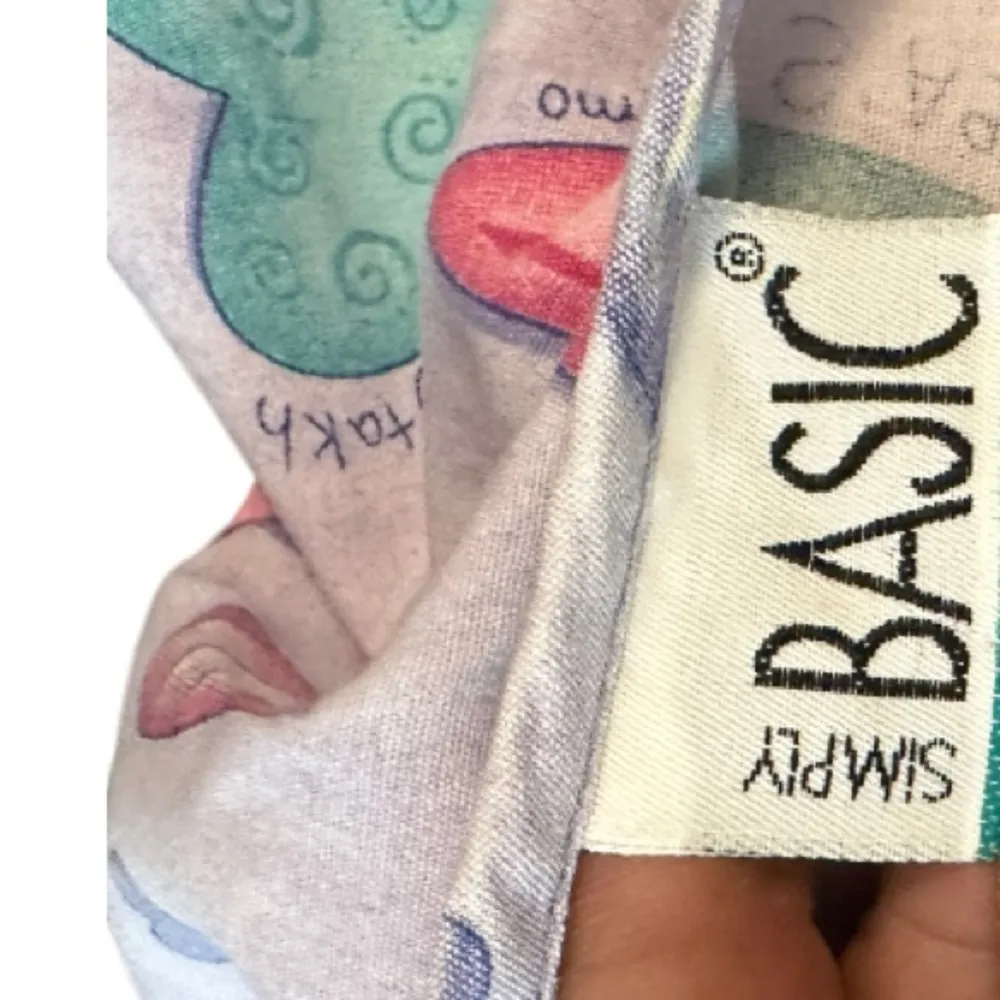 Simply Basic Hearts Scrub Shirt Size M - Image 5