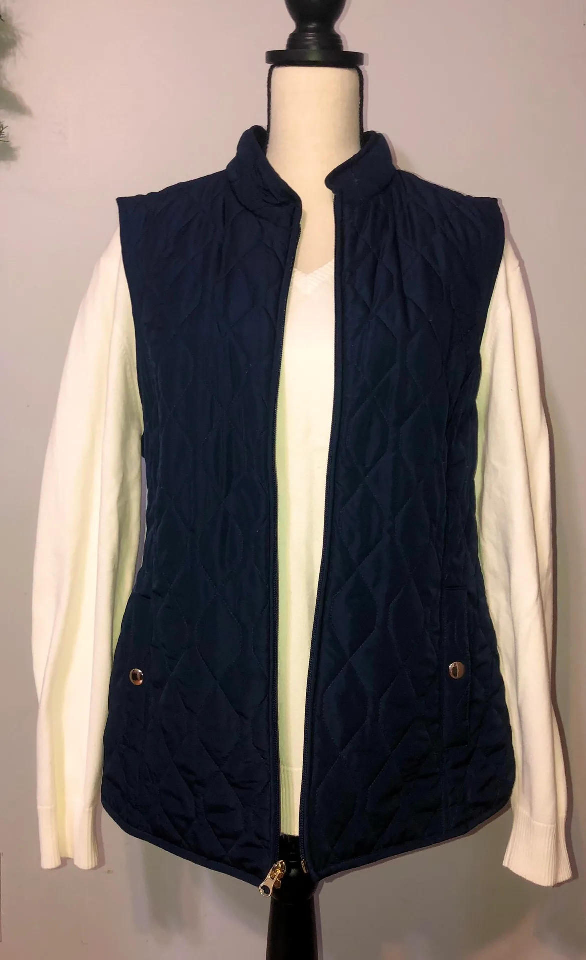 Navy Blue Vest NWOT - Image 2