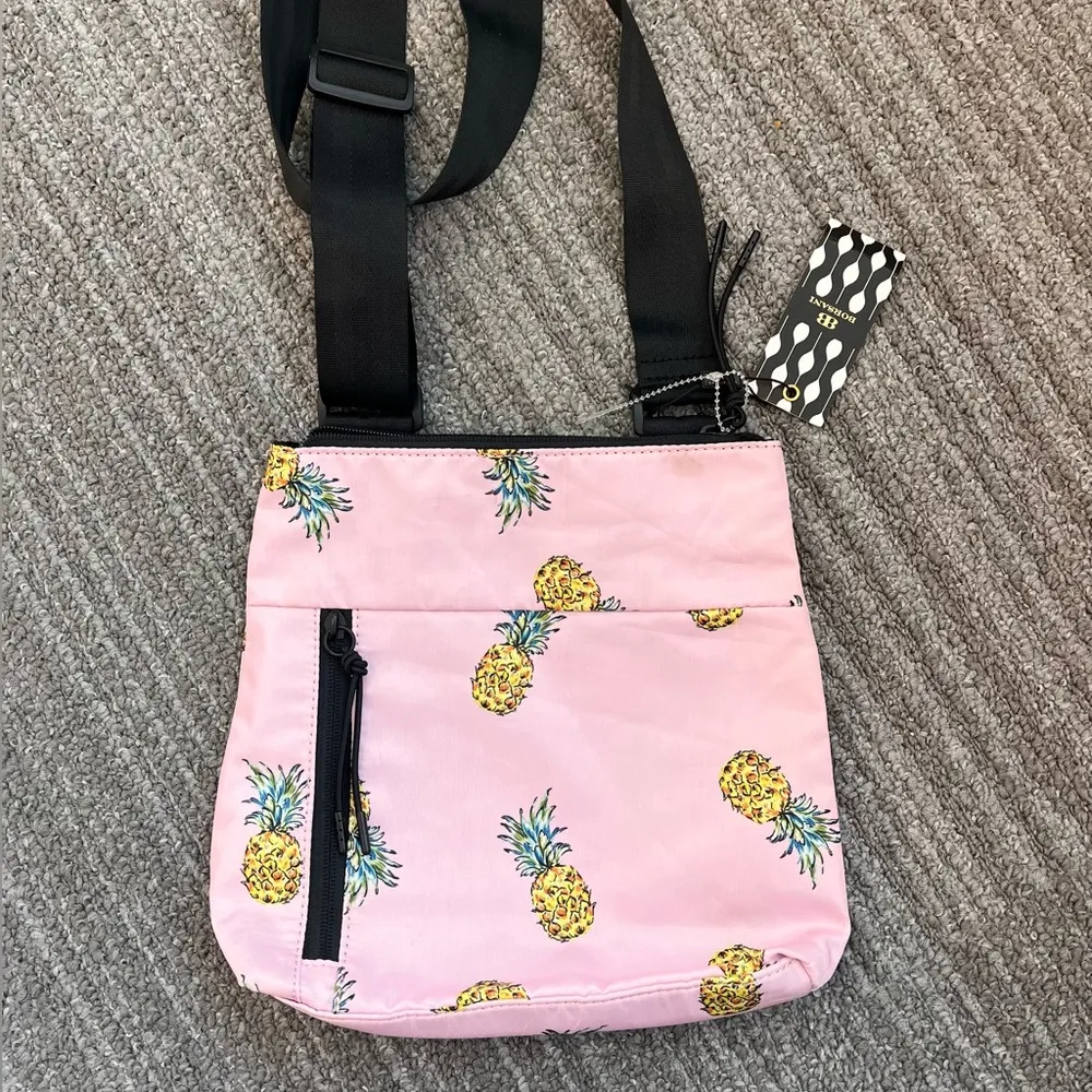 Pink Pineapple Crossbody Bag Purse New - Image 2