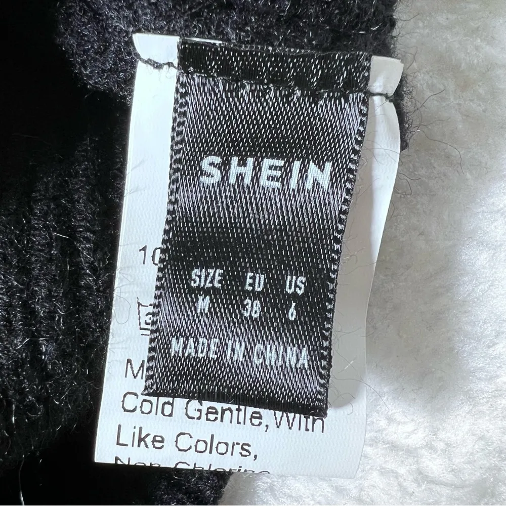 Black Knit Sleeveless Mini Sweater Dress - Image 7