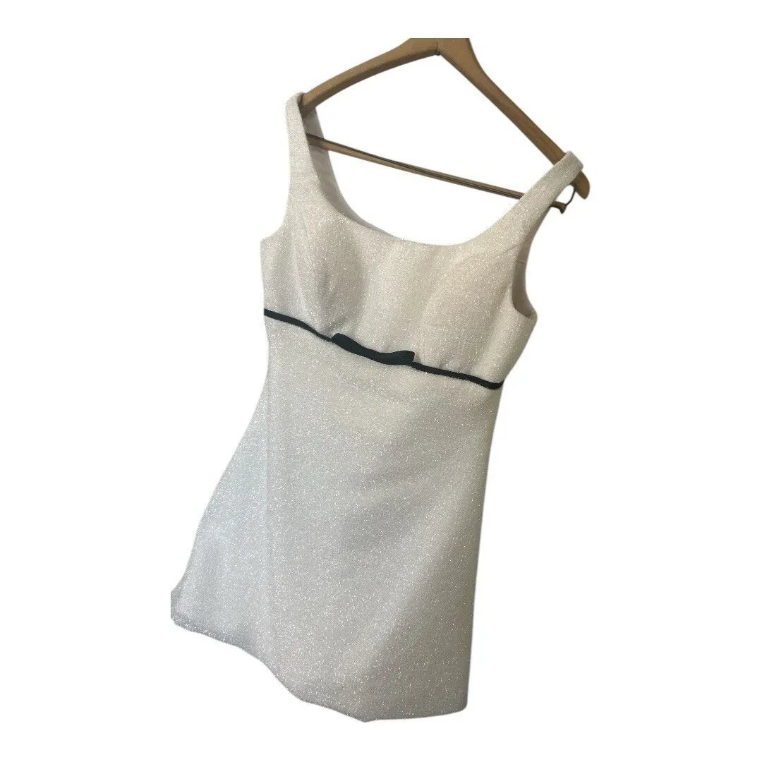 Amelia Couture‎ White Sparkling Knee Length Formal Gown Cocktail Dress Size 12 - Image 7