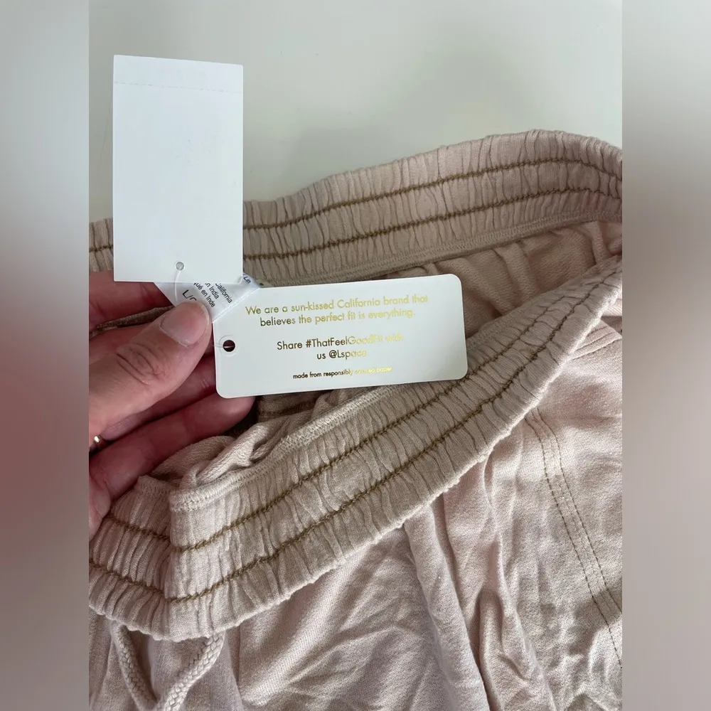 NWT L*Space Linen Blend Day Tripper Shorts in Sand Sz L - Image 3