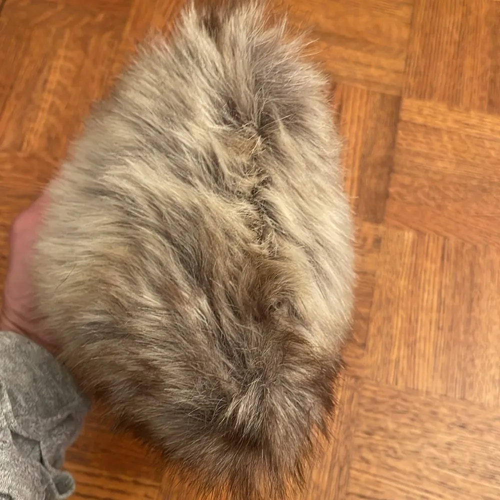 Super cute faux fur open bag Brown - Image 3