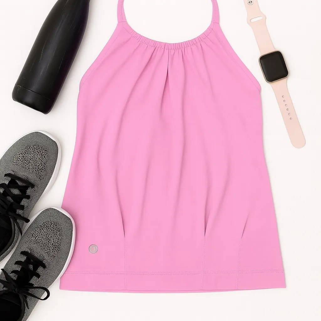 Lululemon Vintage True Halter Built In Bra Tank Pink XS Fits Size 2 No Tag EUC - Image 11