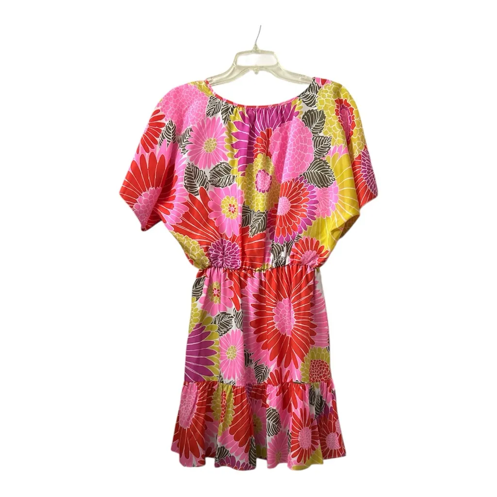 Trina Turk M Dress Silk Mahalo Tiered Hem Floral sz M - Image 4