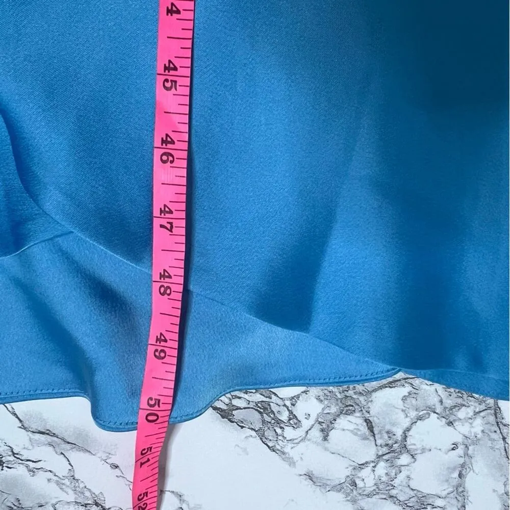 NWT Jonathan Simkhai intermix MIA fluid satin dress blue Sz 12 - Image 4