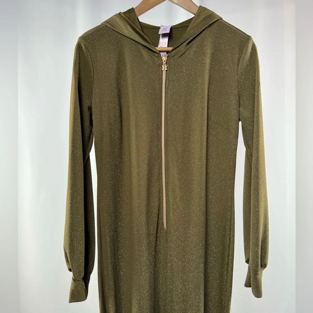 Savage X FENTY Sleep & Shine Hooded‎ Onesie in Military Olive Green Size Small - Image 5