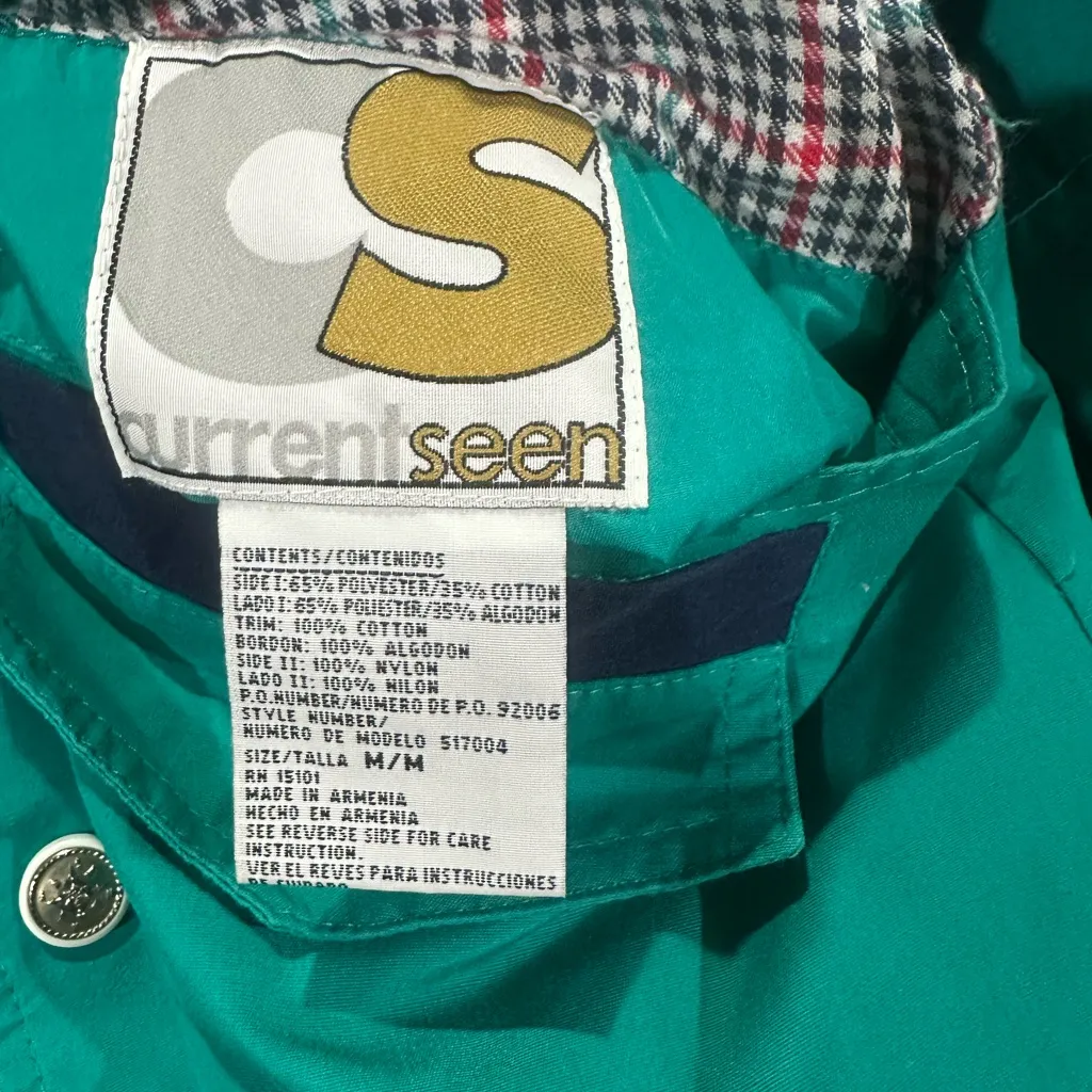 Vintage Curren Seen Womens Reversible Windbreaker Jacket w Pockets Sz M 90s - Image 4