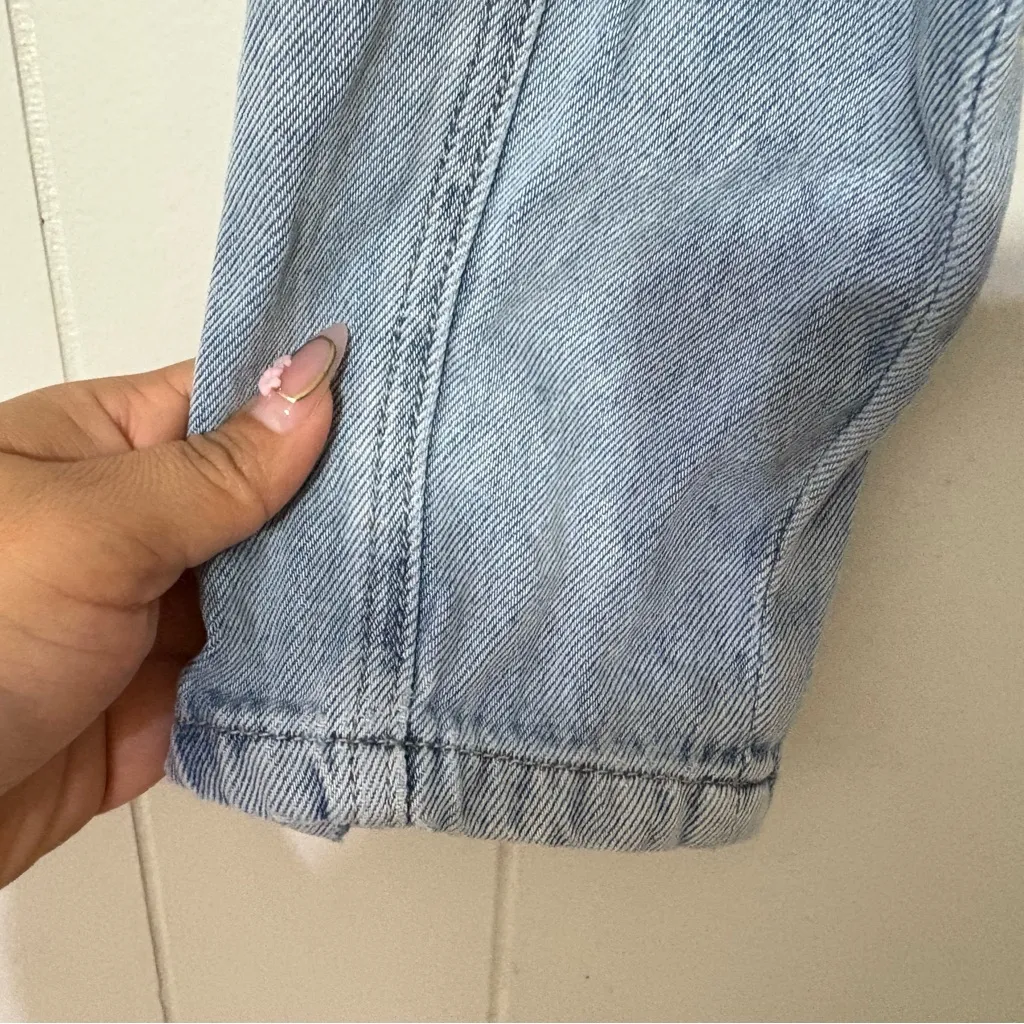 Jason Wu  Zip-Up Denim Jacket 100% Cotton Light Wash Size M - Image 5