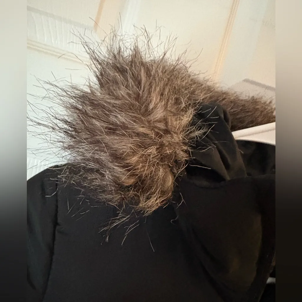 Adidas puffer hooded Jacket coat 40 years celebrating slim fit p2p 20” women M - Image 12