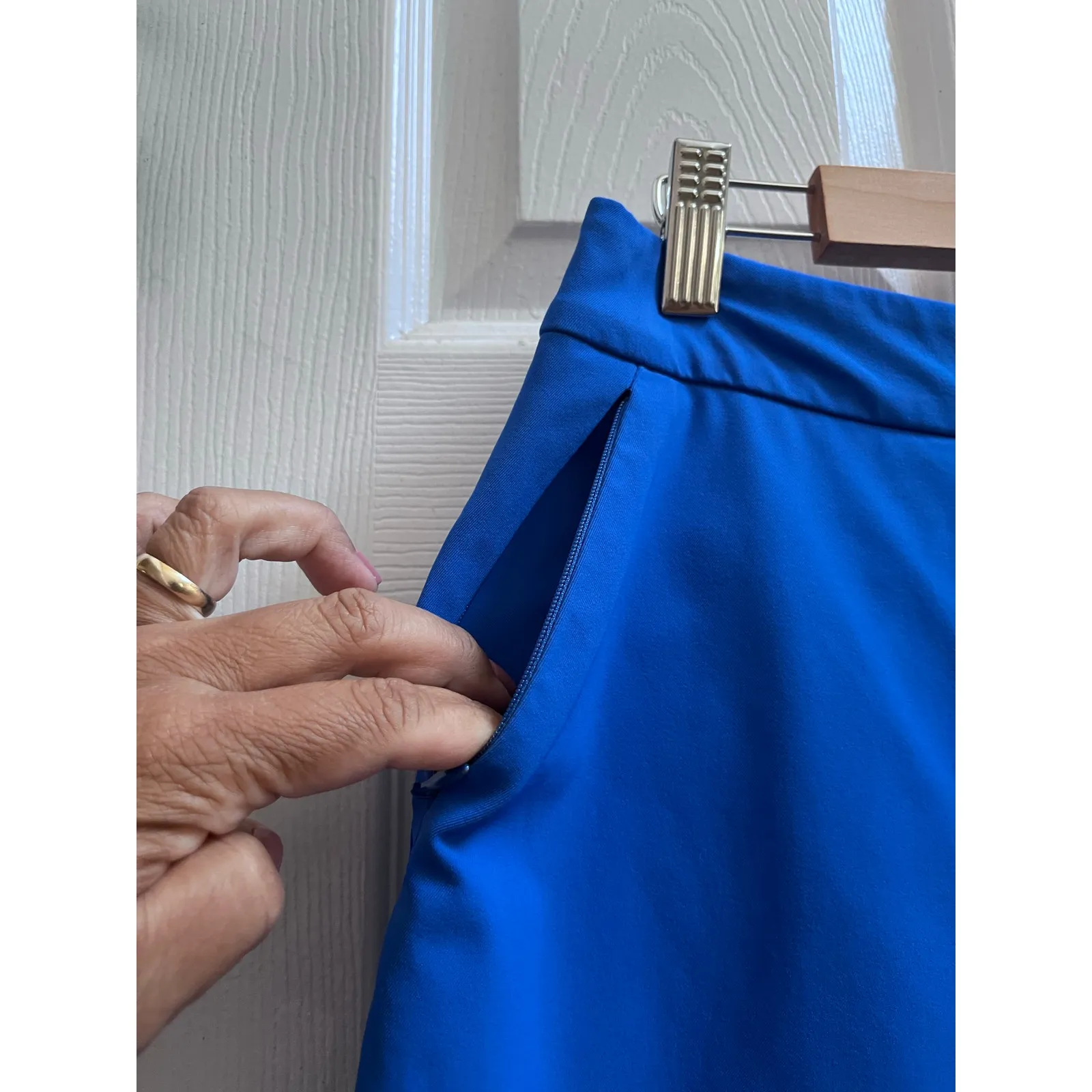 Nina McLemore Golf 3X Dry Royal Blue Zipper Pocket Skort Size 8 USA - Image 4