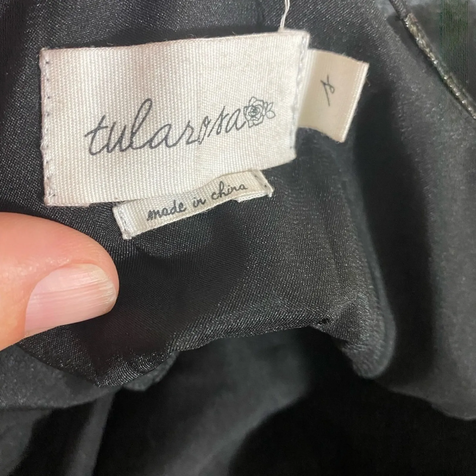 Tularosa Maxi Dress Pink Floral Spaghetti Strap Halter Black Sheer - Image 5