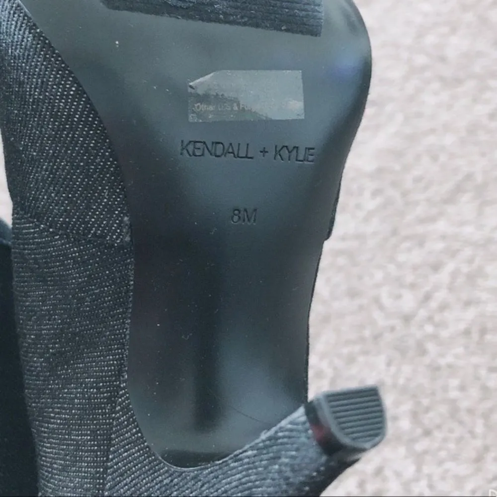 Kendall & Kylie Callie Denim Zip Booties, Navy Size 8 New w/o Box Retail $268 - Image 5