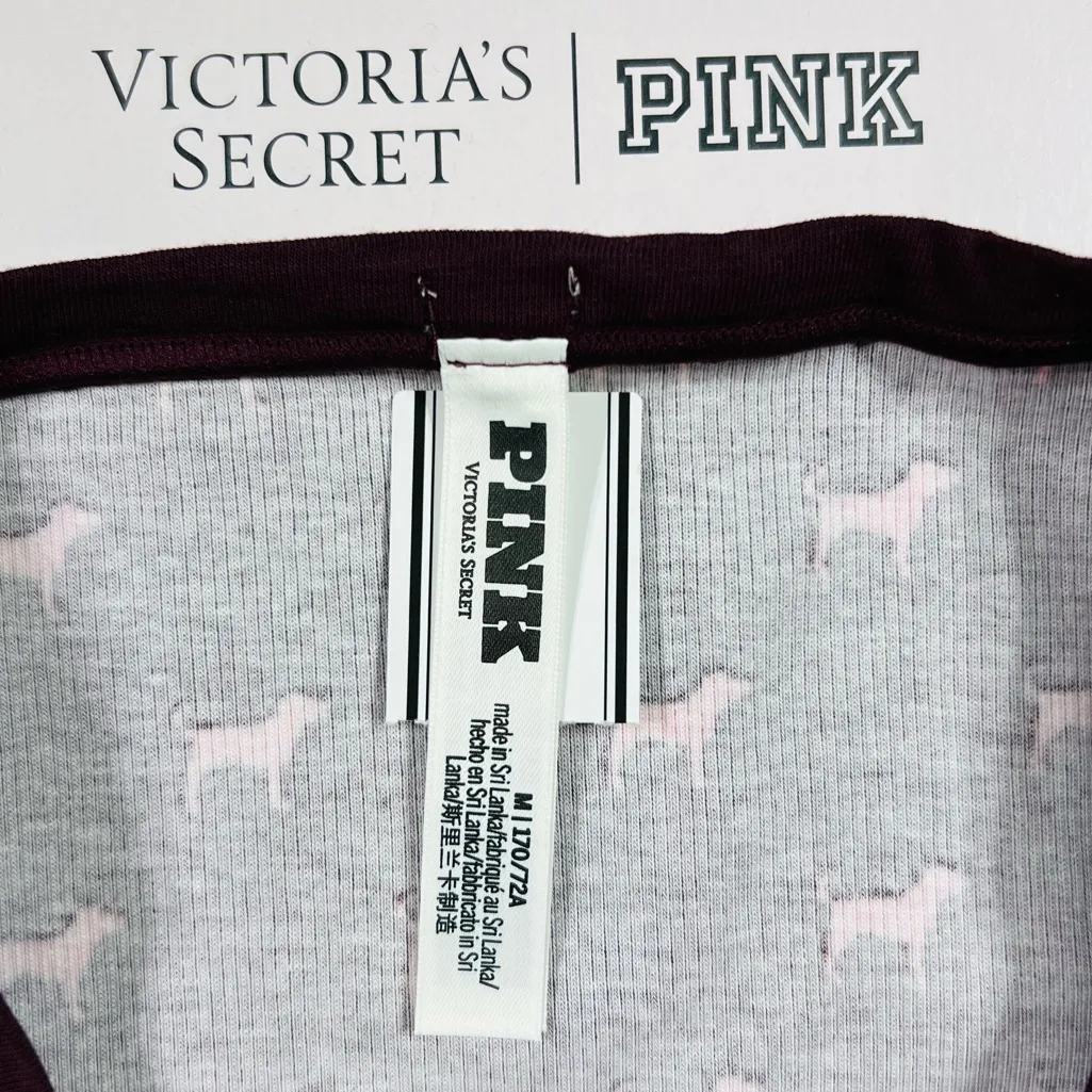 PINK VICTORIA’S SECRET Cotton Dorm Boyshorts Wild Rose Pink Dog Print MEDIUM - Image 10