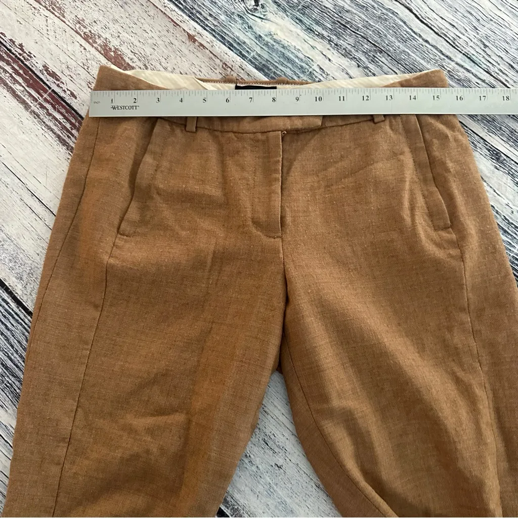 J. CREW MADDIE Trousers Pants Wool Blend Camel Tan Beige Color Size 6 - Image 10