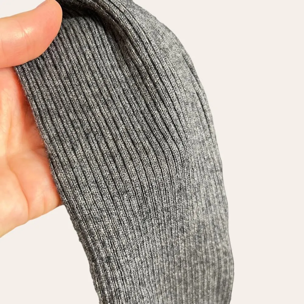 Torn by Ronny Kobo Vianne Gray Button Front Wool Knit Cardigan Sweater Dress M - Image 6