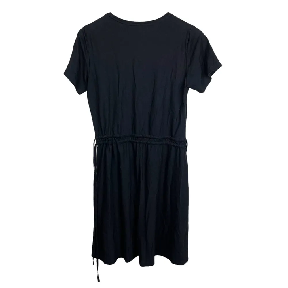 Theory Vormond K Atmos Light Dress Black Tie Waist Lagenlook Short Sleeve Medium - Image 3