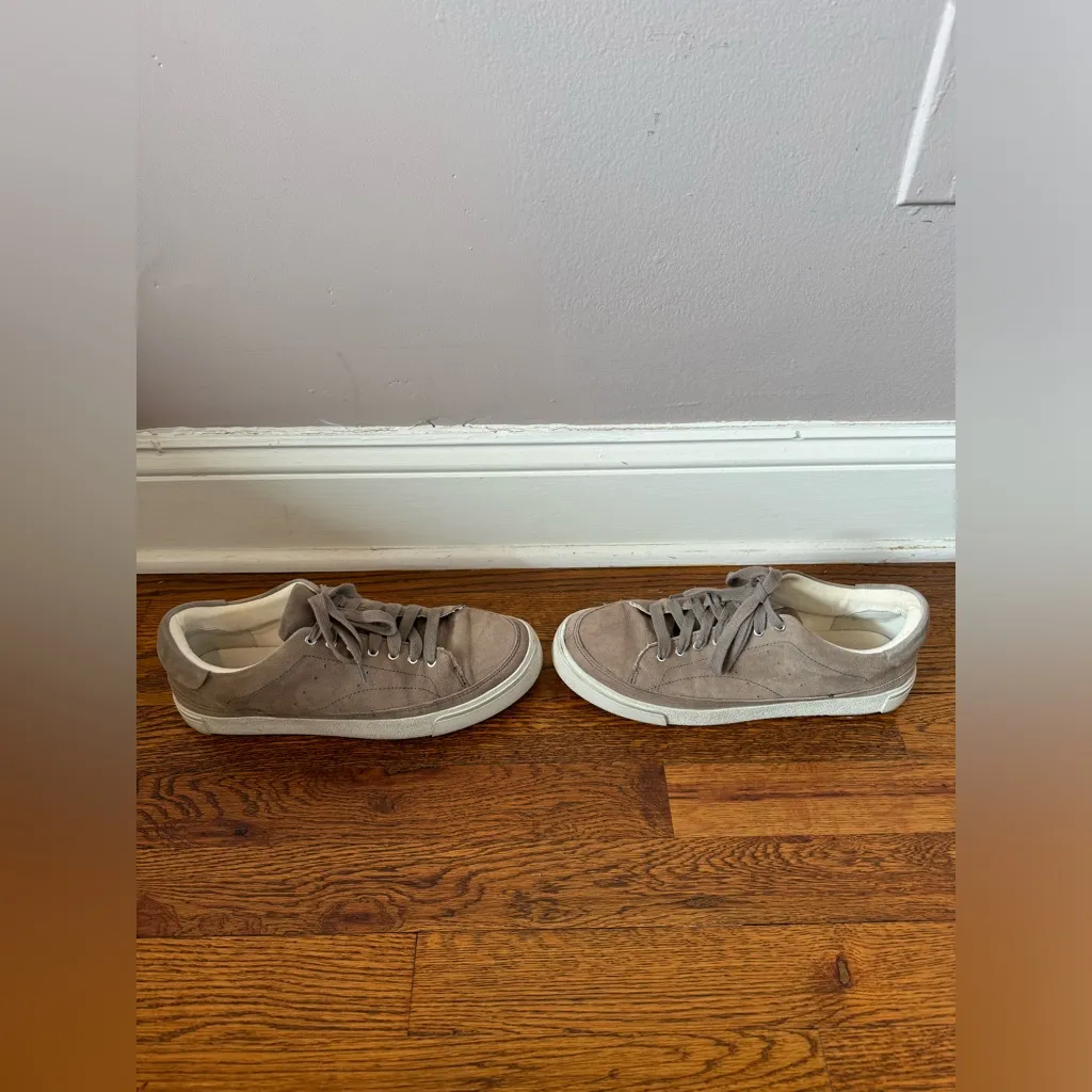 All Saints Women’s Trish Taupe Suede‎ Platform Sneakers Size 9 - Image 4