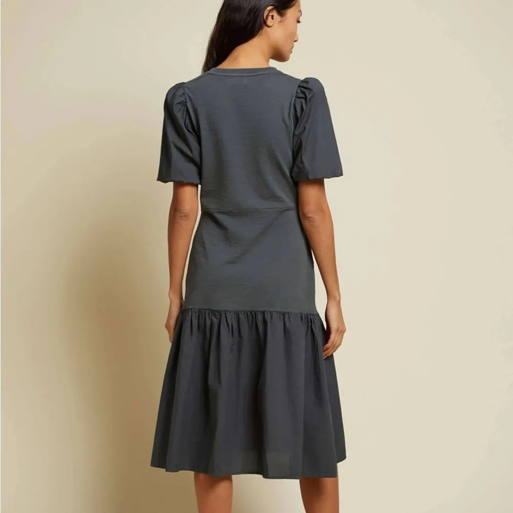 Nation LTD Etoile Bubble Hem Combo Dress in Hunter Size Medium - Image 2