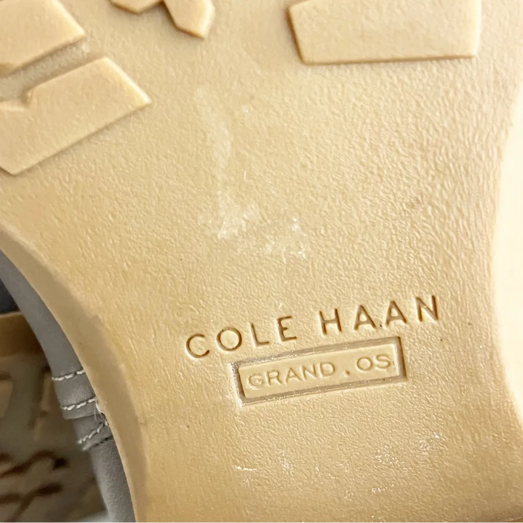 COLE HAAN Huntley Leather Waterproof Gray Side Zipper Women’s Booties Size 8 - Image 5