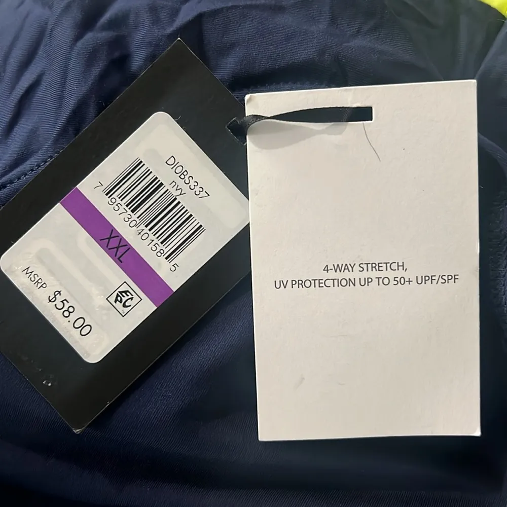 DKNY Navy Color Block Stretch Lined Bikini FullCoverage Swim Bottom Size XXL NWT - Image 5