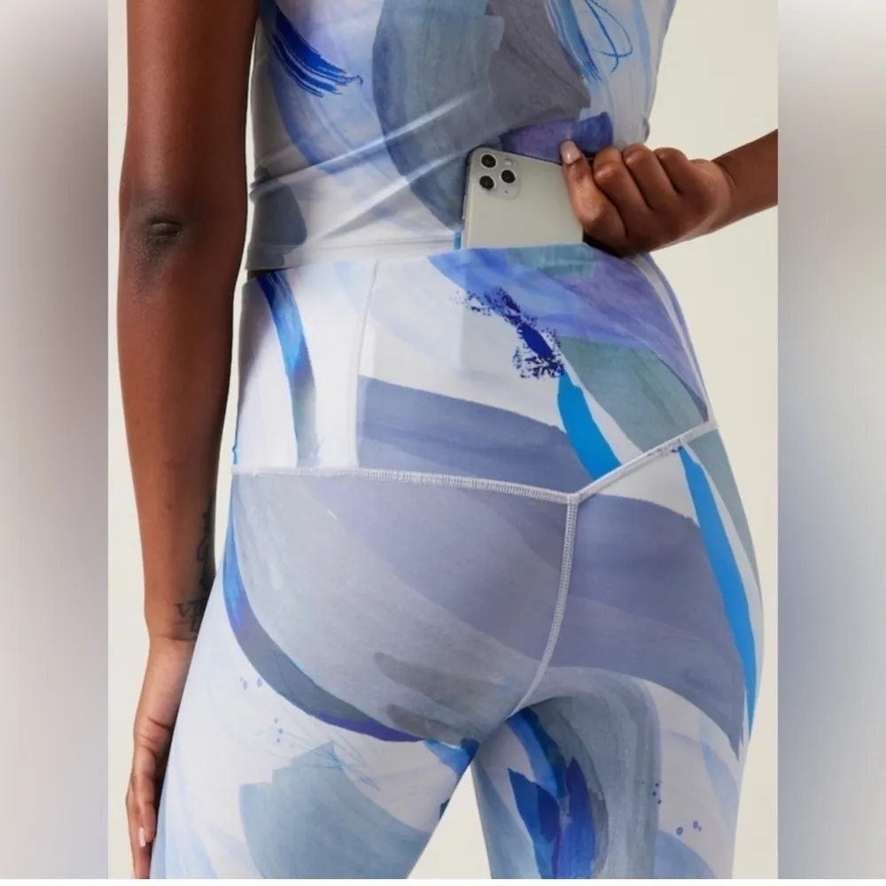 ATHLETA Elation 7/8 Tight - Vibrance Snowfall Blue - Image 3