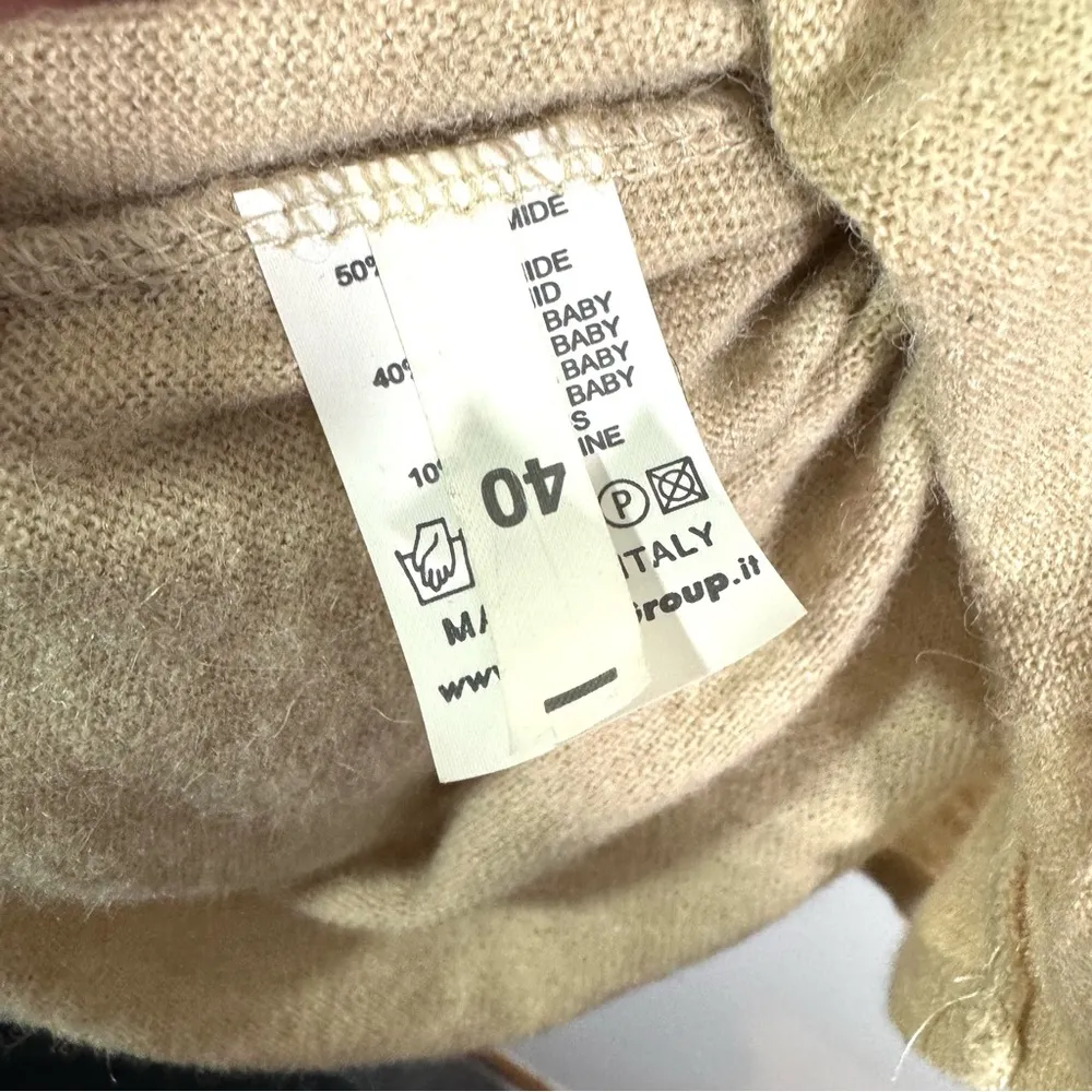 Daniele Fiesoli Flair Alpaca Wool Blend Tan Sweater Dress - Image 6