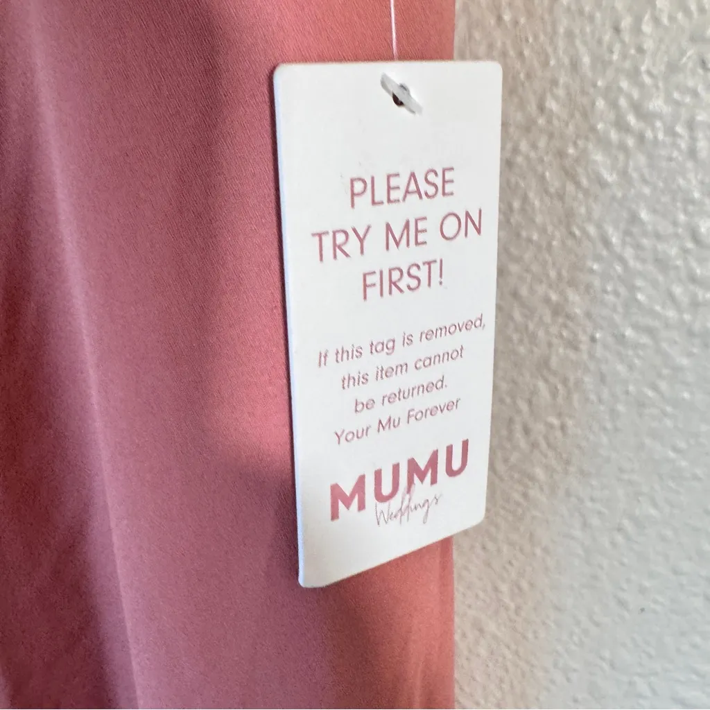 Show Me Your Mumu Pink Chiffon Maxi Dress Womens XL Bridesmaid Formal Gown NWT - Image 3