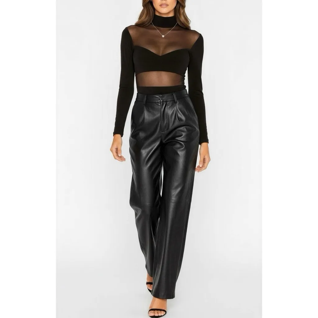 Nookie  Hypnotize Mesh Long Sleeve Bodysuit, Black, XL - Image 4