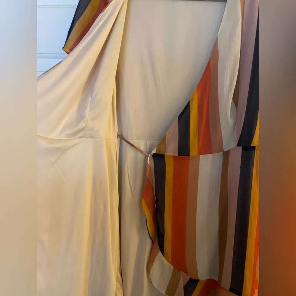 Multicolor All In Favor Isabella Striped Wrap Sundress, Women's Extra Small - Image 2