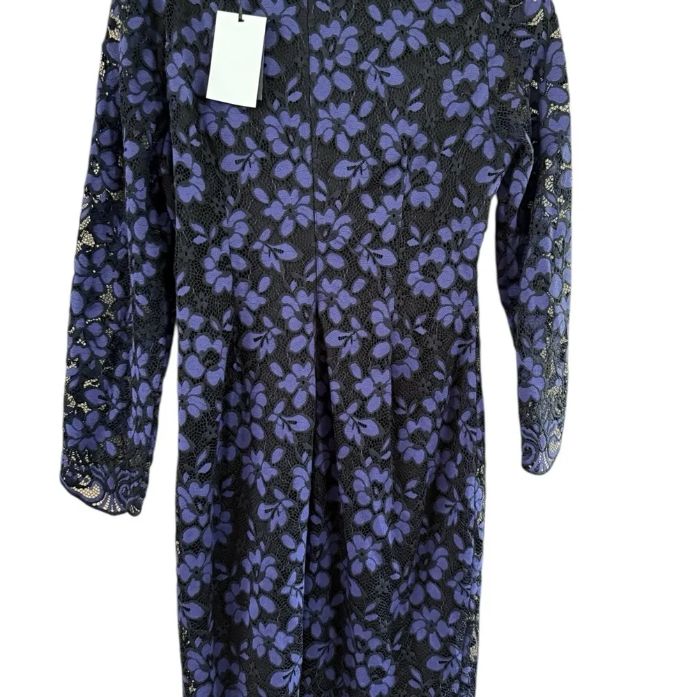 DKNY Blue Long Sleeve Sheath Dress - Image 9