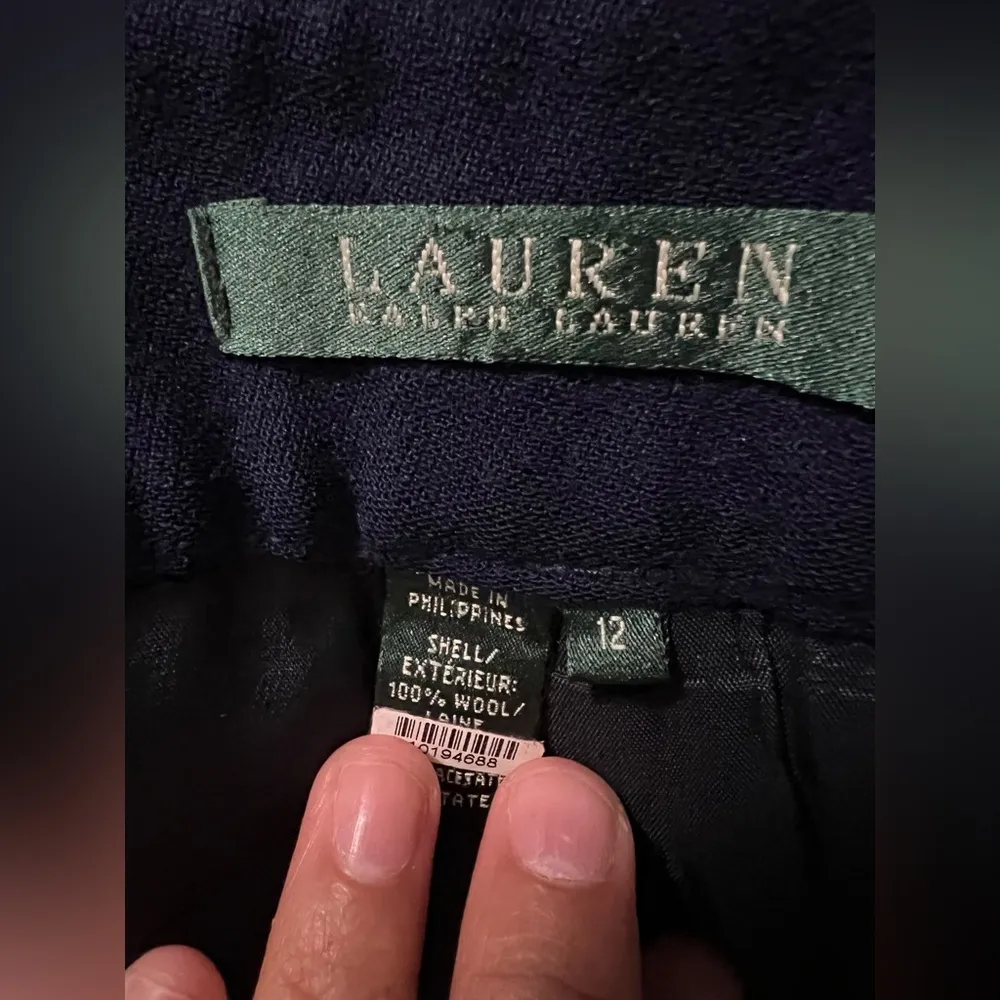 Lauren Ralph Lauren Wool Pants Blue Size 12 - Image 3