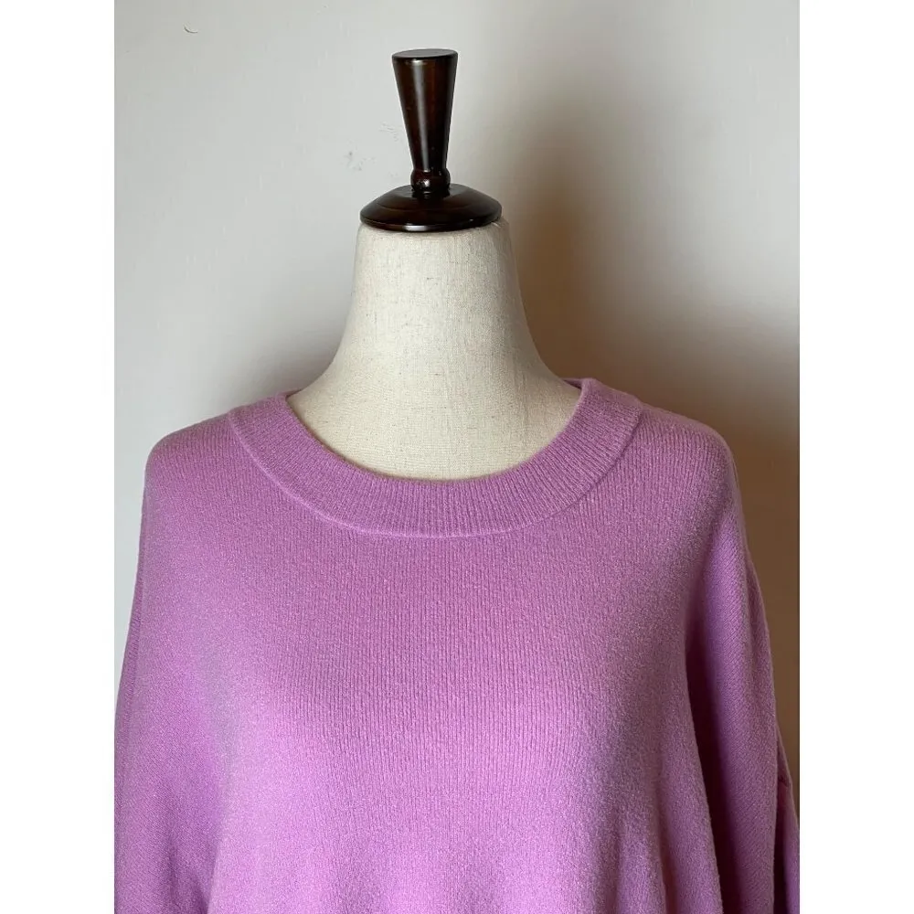 525 America Revolve Purple Crew Neck Shimmer Wide Sleeve Oversized Sweatshirt 1X - Image 5