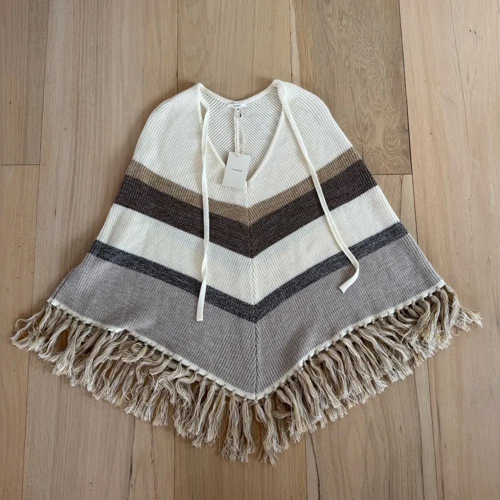 Tularosa Amada Poncho Tonal Stripe Wool Pullover Sweater Size XS NWT - Image 2