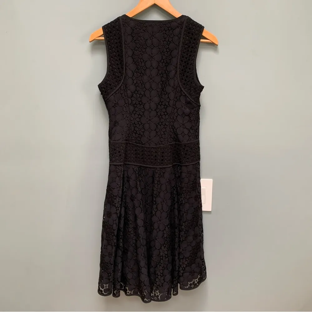 DIANE VON FURSTENBERG DVF Fiorenza Black Lace High Low Little Black Dress 4 - Image 9