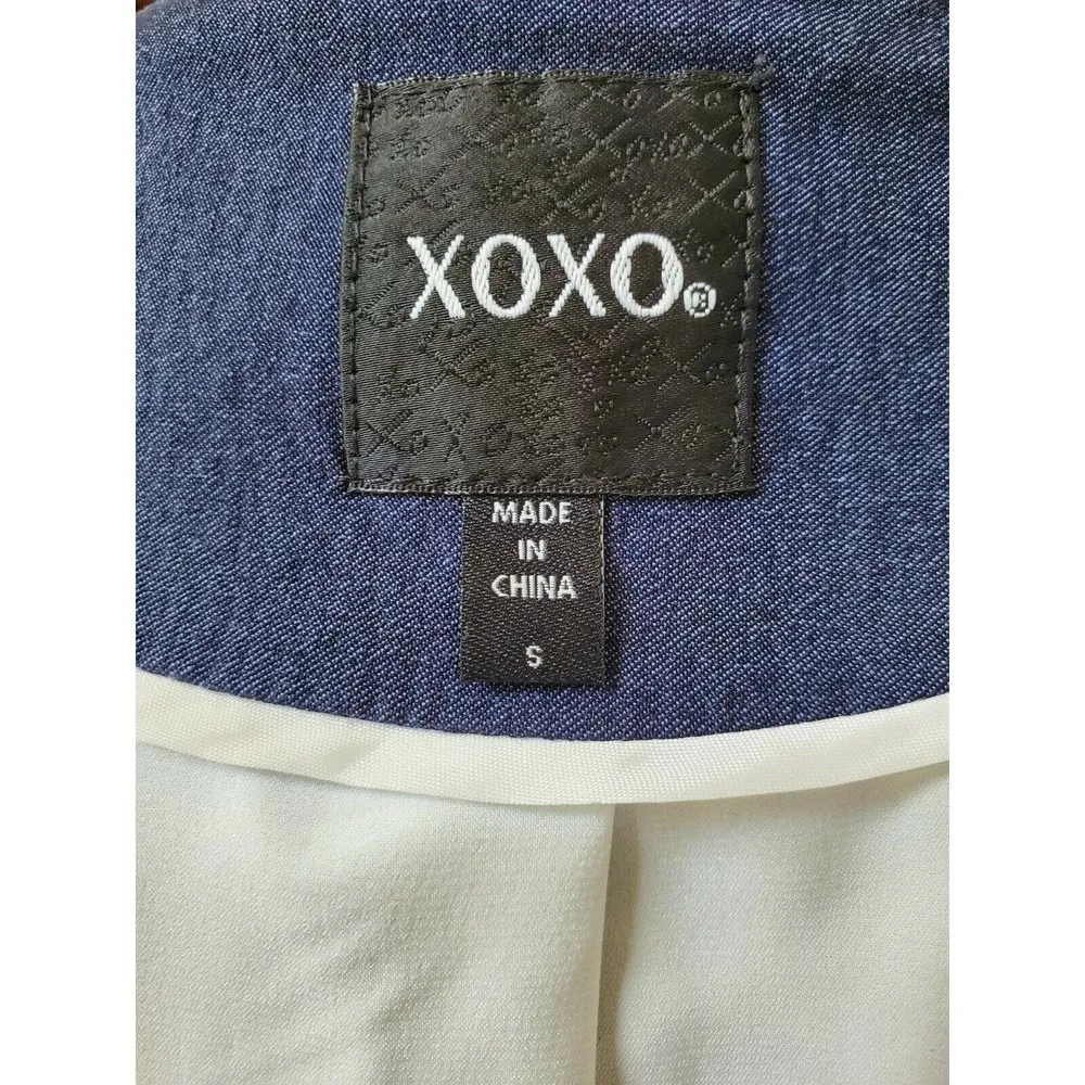 XOXO Blazer Blue Size Small Collared Suit Jacket - Image 9