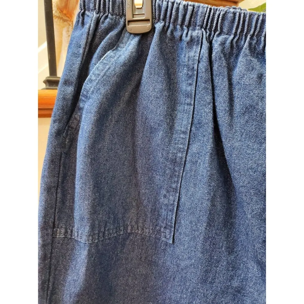 Chic Comfort Women's Blue Denim Cotton Mid Rise Casual Jeans Shorts Size 20W - Image 3