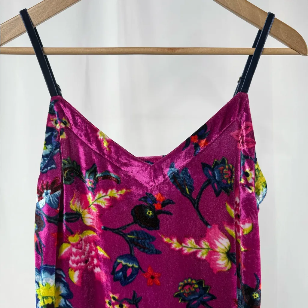 Anthropologie Shania Velvet Floral Slip Dress in Violet Size Small‎ - Image 5