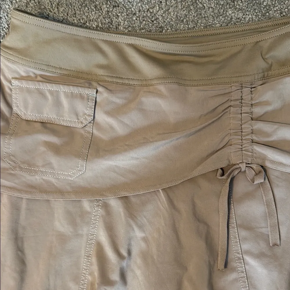 Athleta Tan Skort with Snapped Pocket and Tie Accent - Image 3